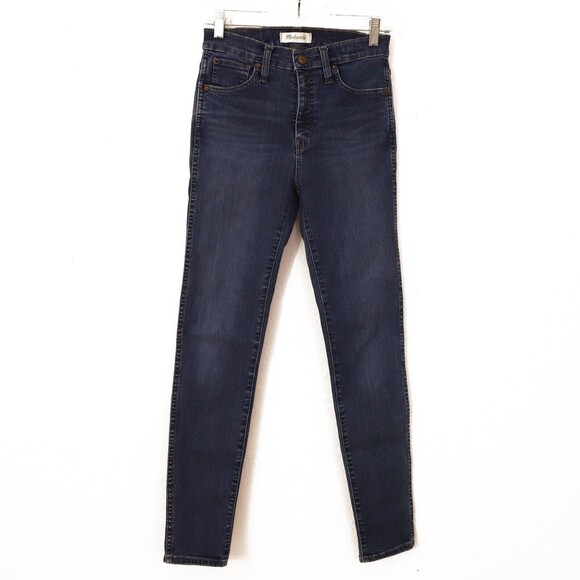 Madewell 10 Inch Skinny Ankle Jeans Size 26 High Waist Medium Blue EUC B17 - Picture 1 of 5